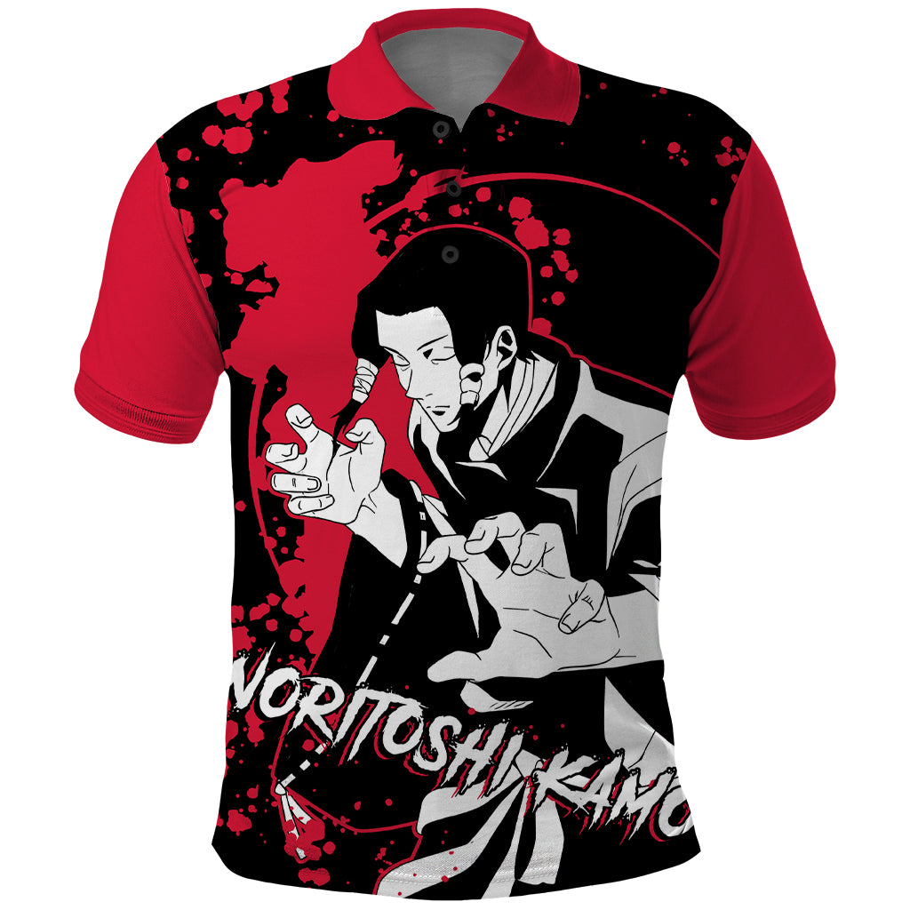 Noritoshi Kamo Jujutsu Kaisen Polo Shirt Manga Style Art