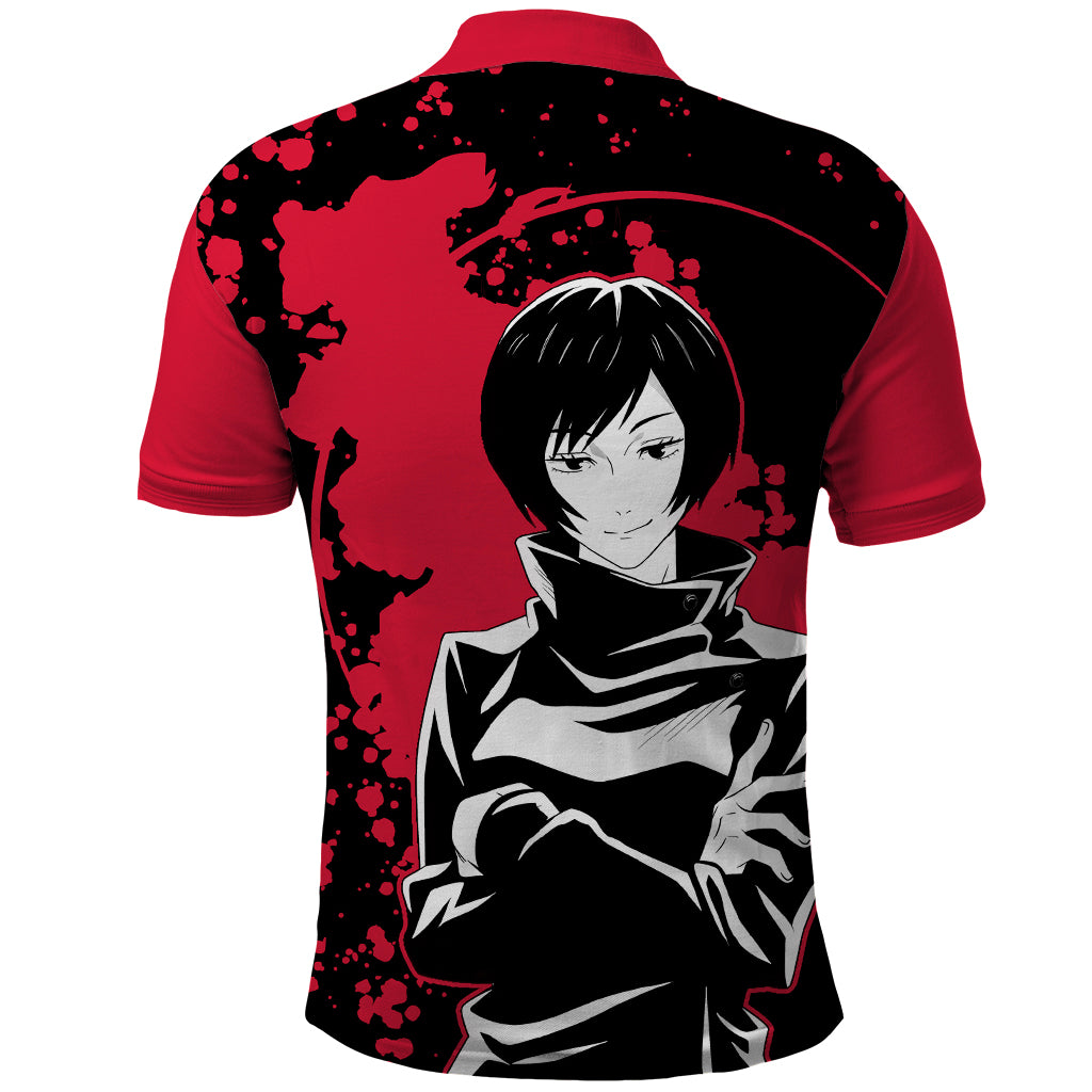 Mai Zenin Jujutsu Kaisen Polo Shirt Manga Style Art