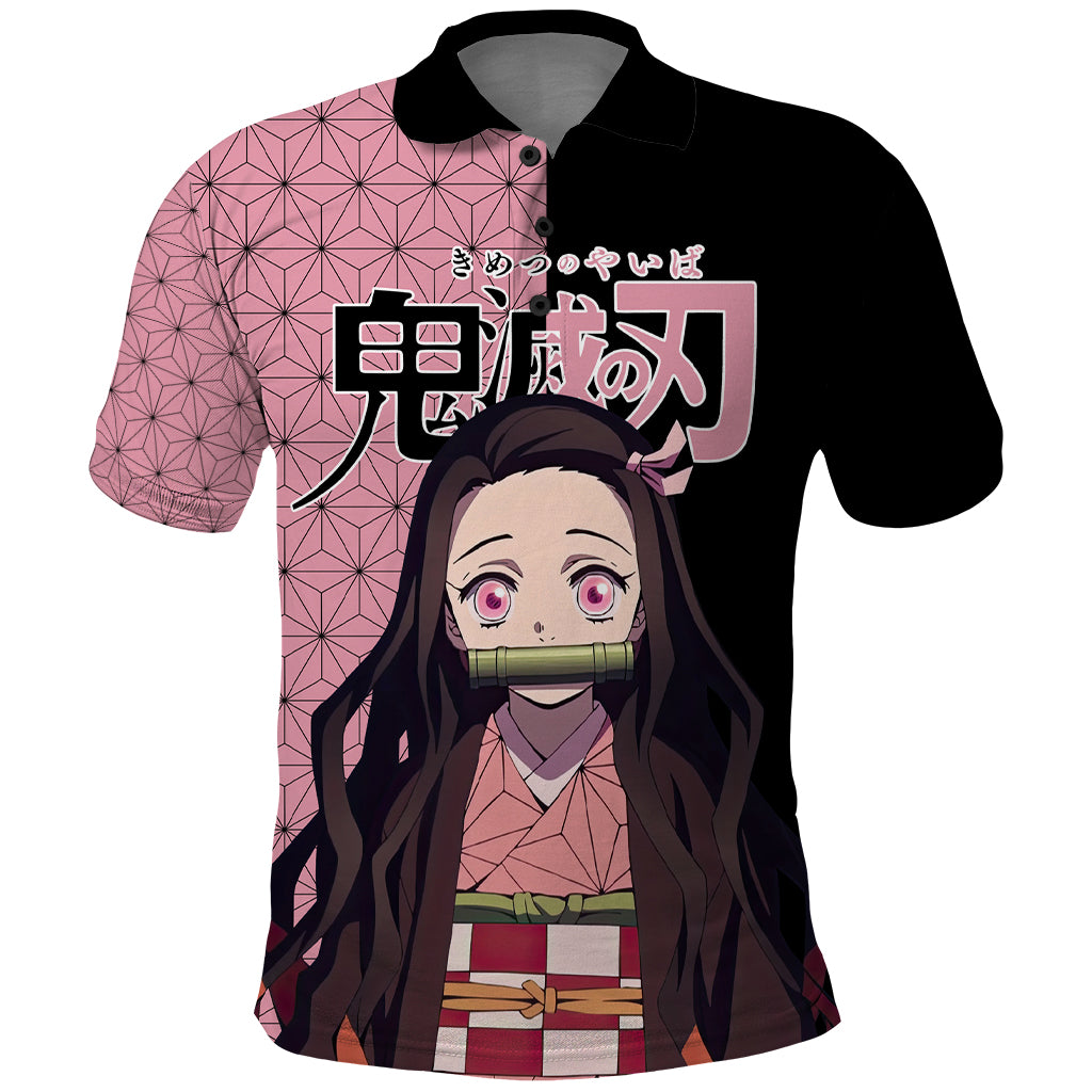 Nezuko Kamado Demon Slayer Polo Shirt Anime Style