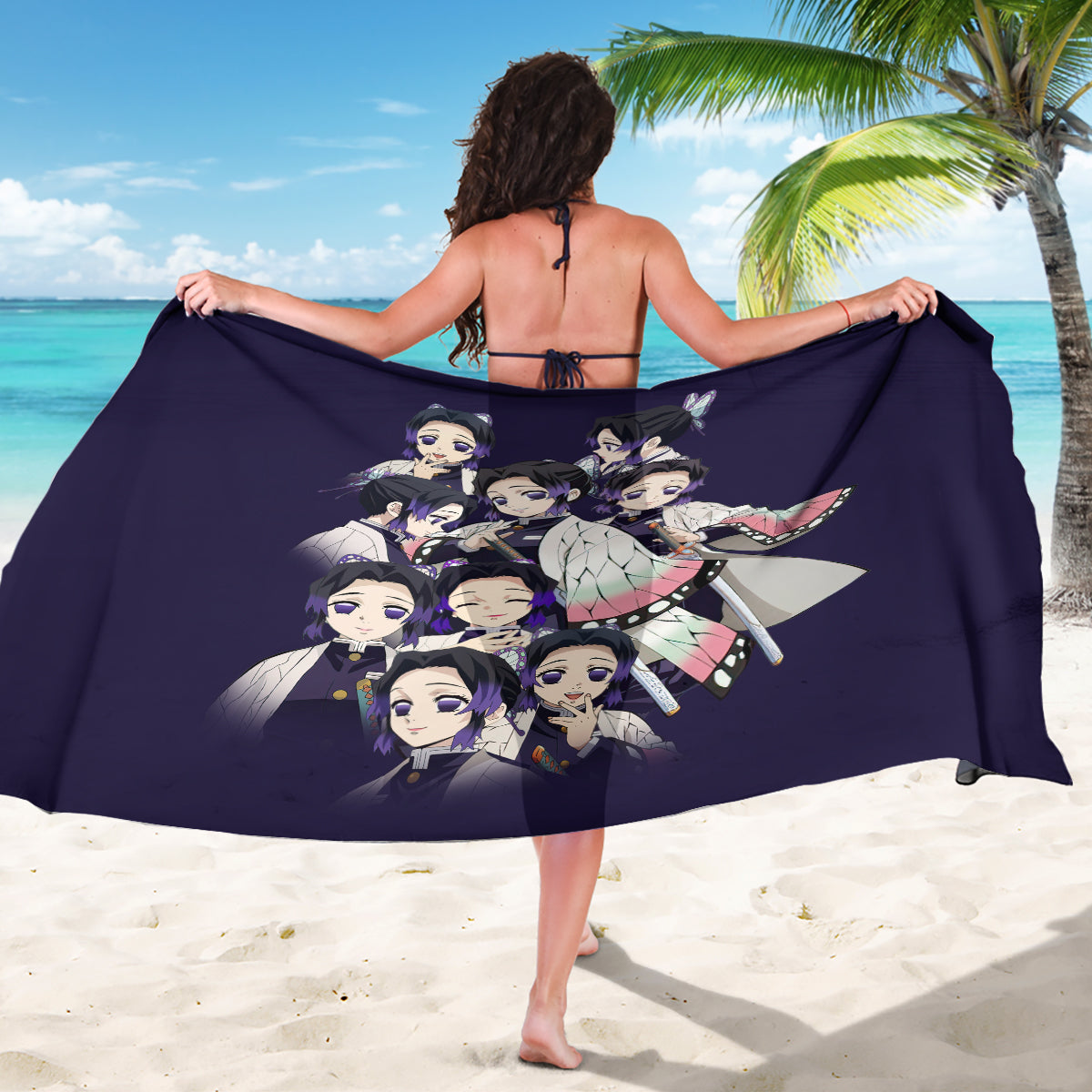 Shinobu Kocho Demon Slayer Sarong Anime Style