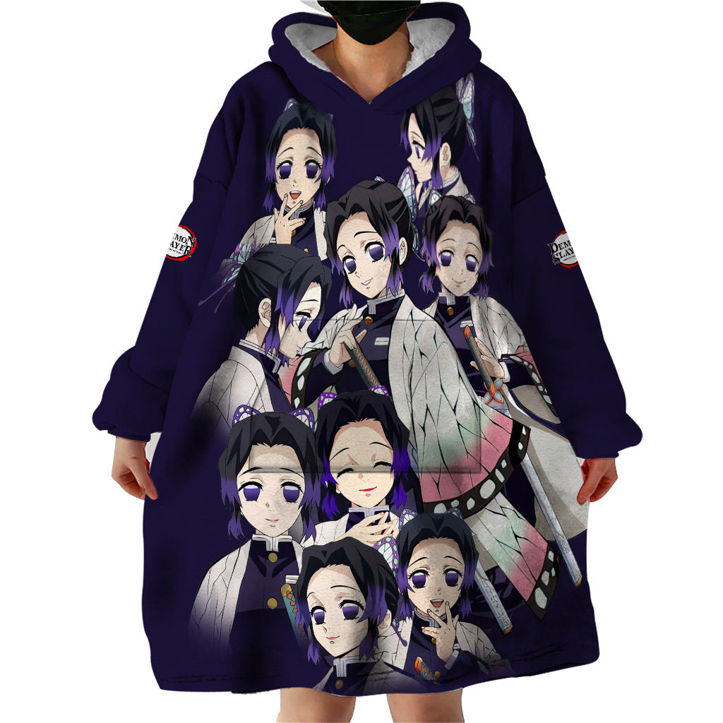 Shinobu Kocho Demon Slayer Wearable Blanket Hoodie Anime Style