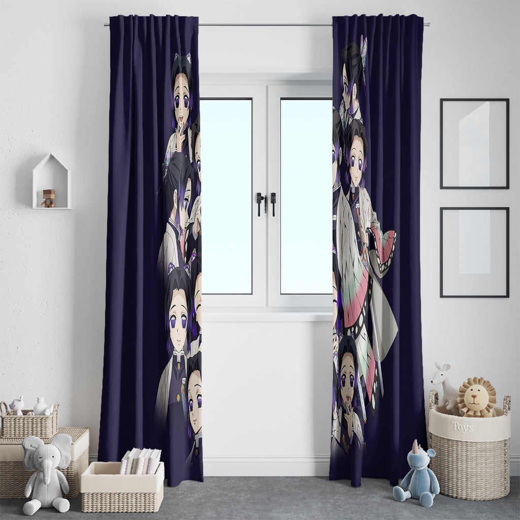 Shinobu Kocho Demon Slayer Window Curtain Anime Style