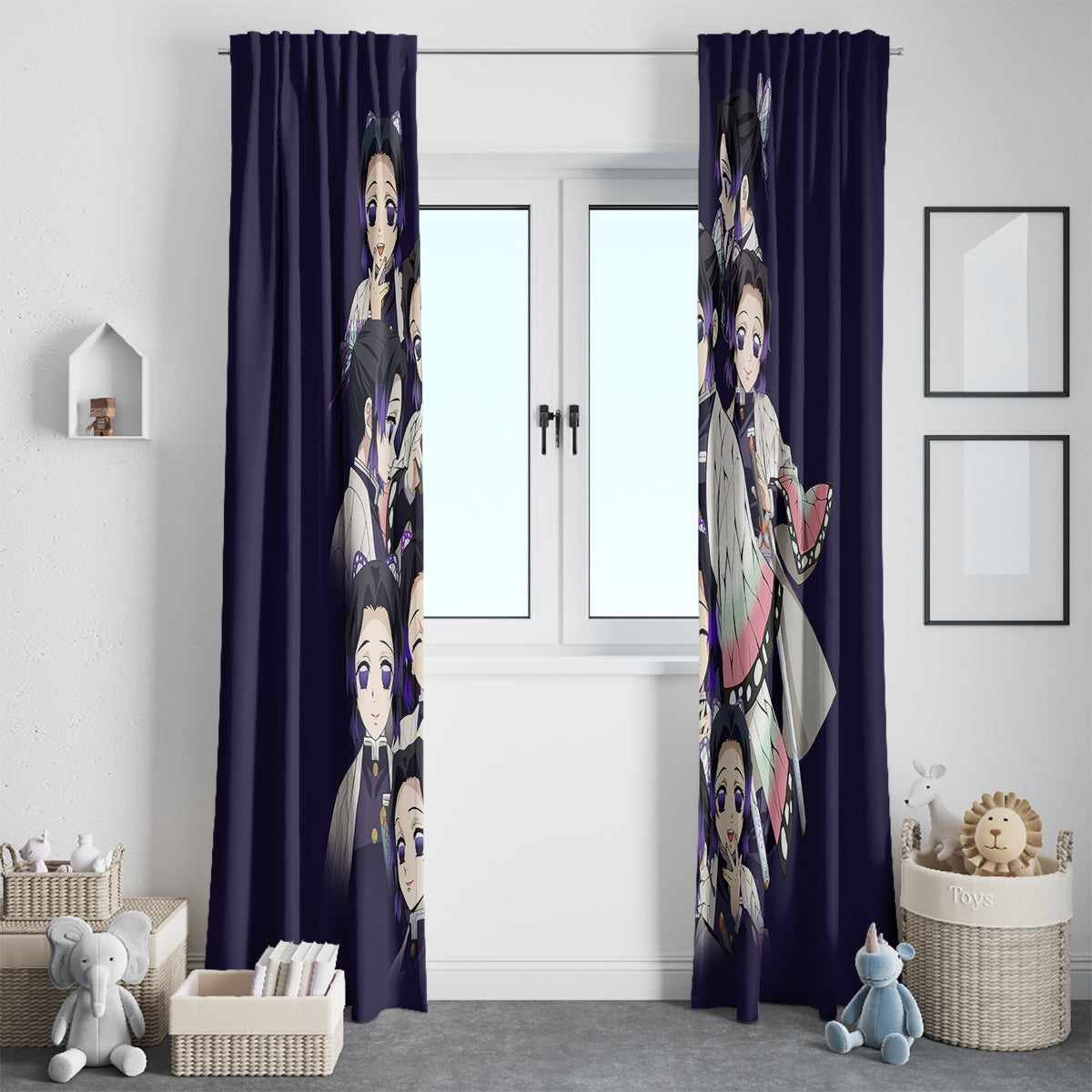 Shinobu Kocho Demon Slayer Window Curtain Anime Style
