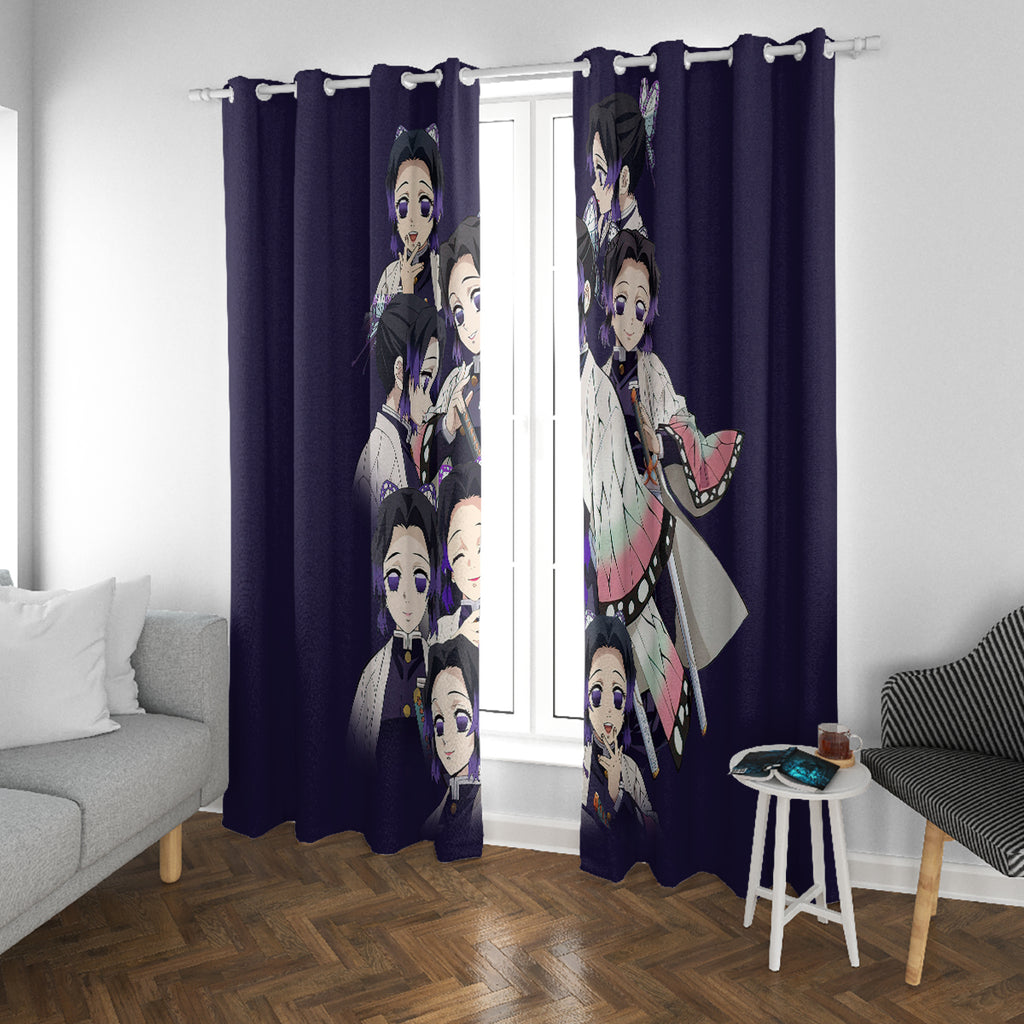 Shinobu Kocho Demon Slayer Window Curtain Anime Style