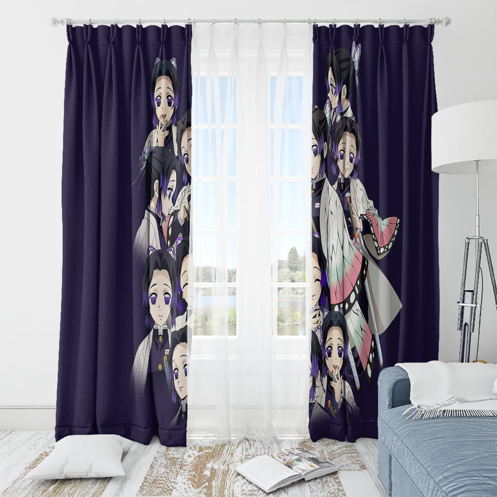 Shinobu Kocho Demon Slayer Window Curtain Anime Style