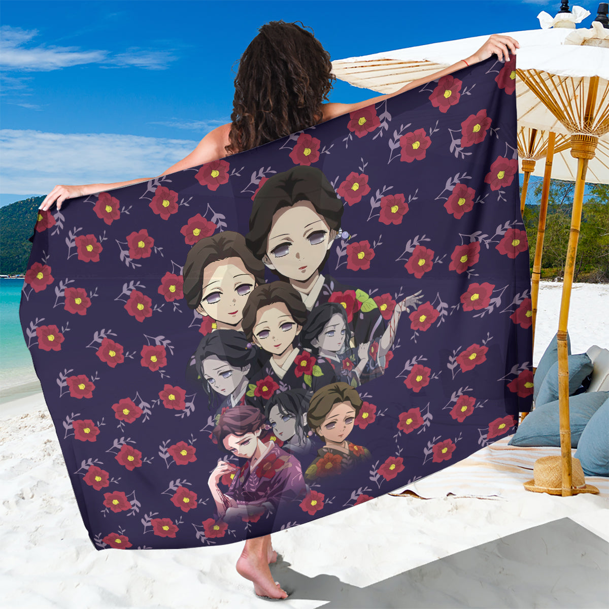 Tamayo Demon Slayer Sarong Anime Style