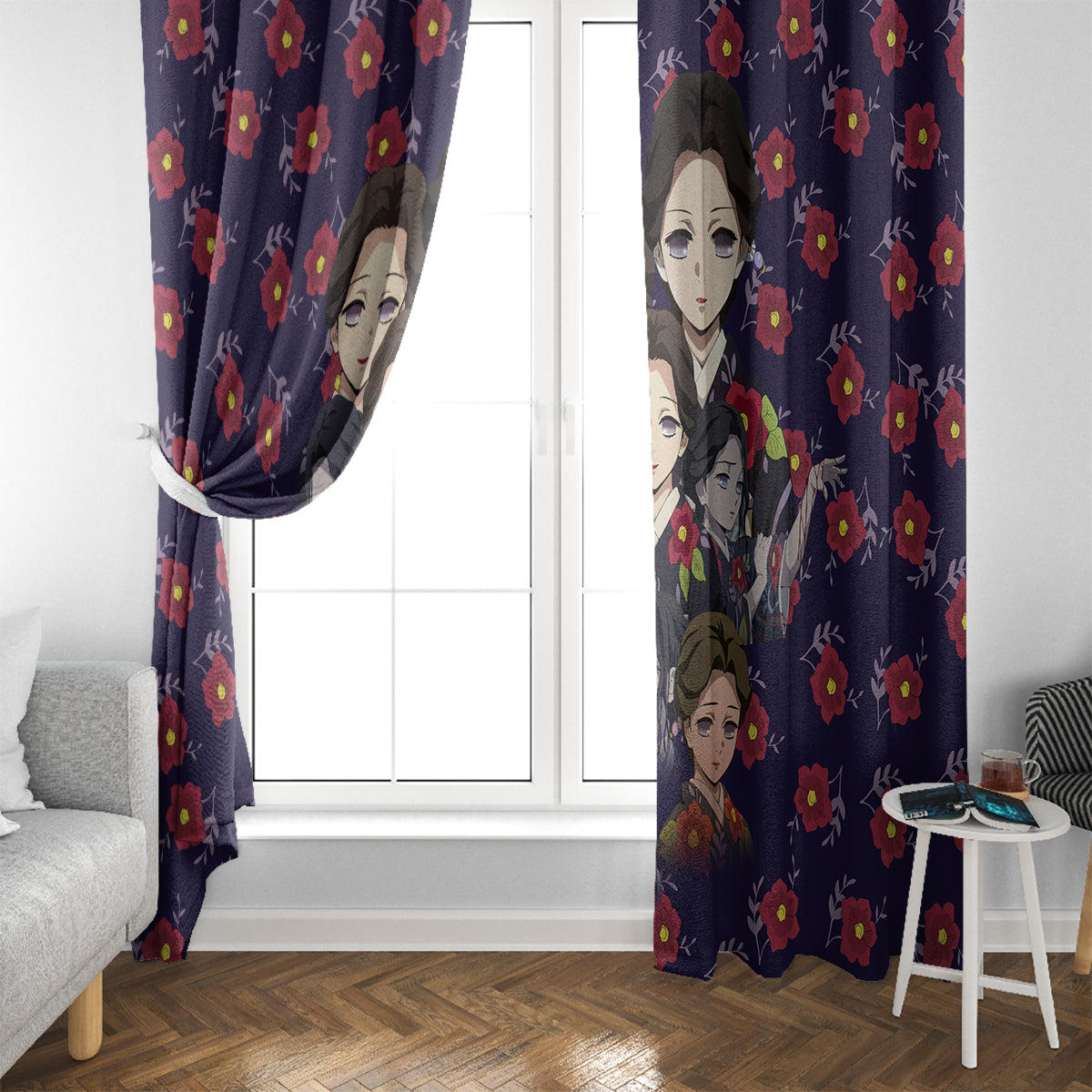 Tamayo Demon Slayer Window Curtain Anime Style