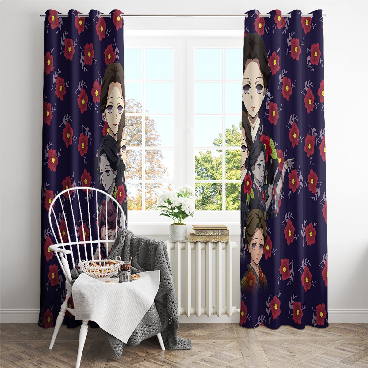 Tamayo Demon Slayer Window Curtain Anime Style