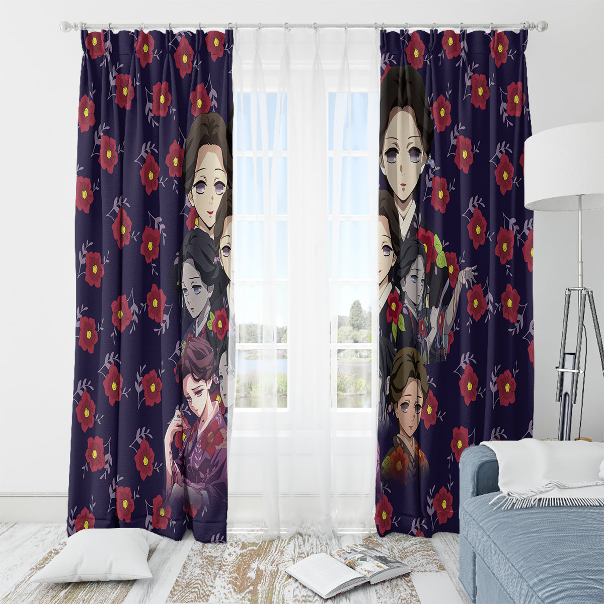 Tamayo Demon Slayer Window Curtain Anime Style