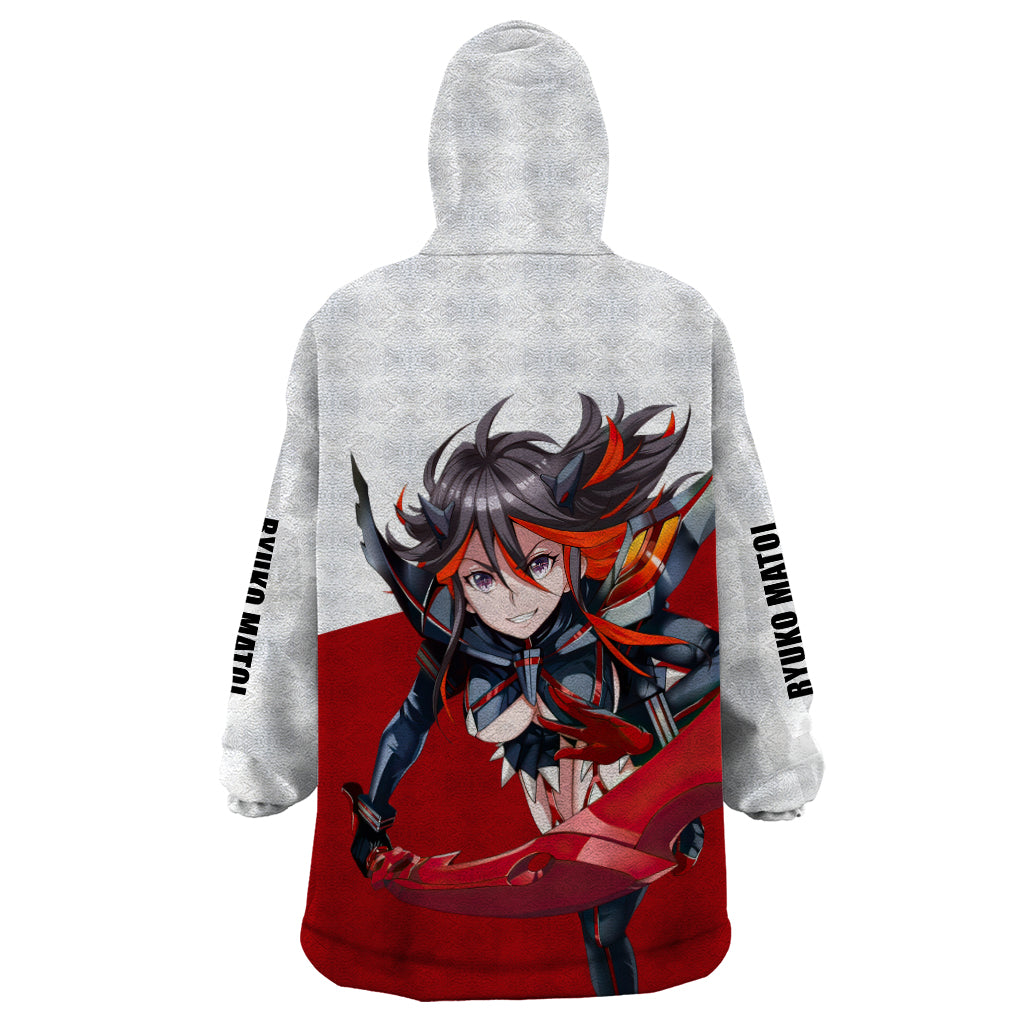 Ryuko Matoi Kill La Kill Wearable Blanket Hoodie Anime Style