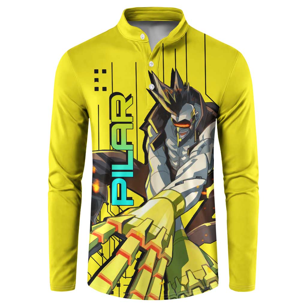 Pilar - Cyberpunk Edgerunners Button Sweatshirt Anime Style
