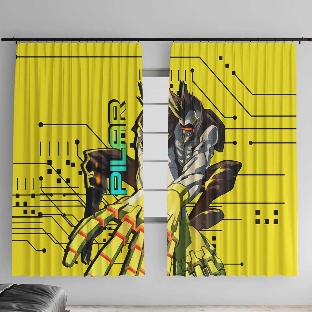 Pilar - Cyberpunk Edgerunners Window Curtain Anime Style