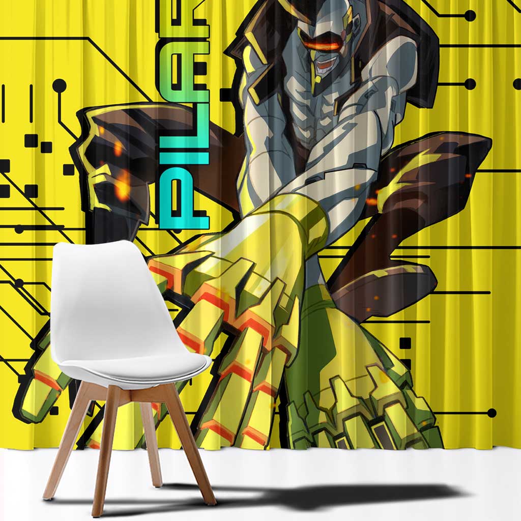 Pilar - Cyberpunk Edgerunners Window Curtain Anime Style