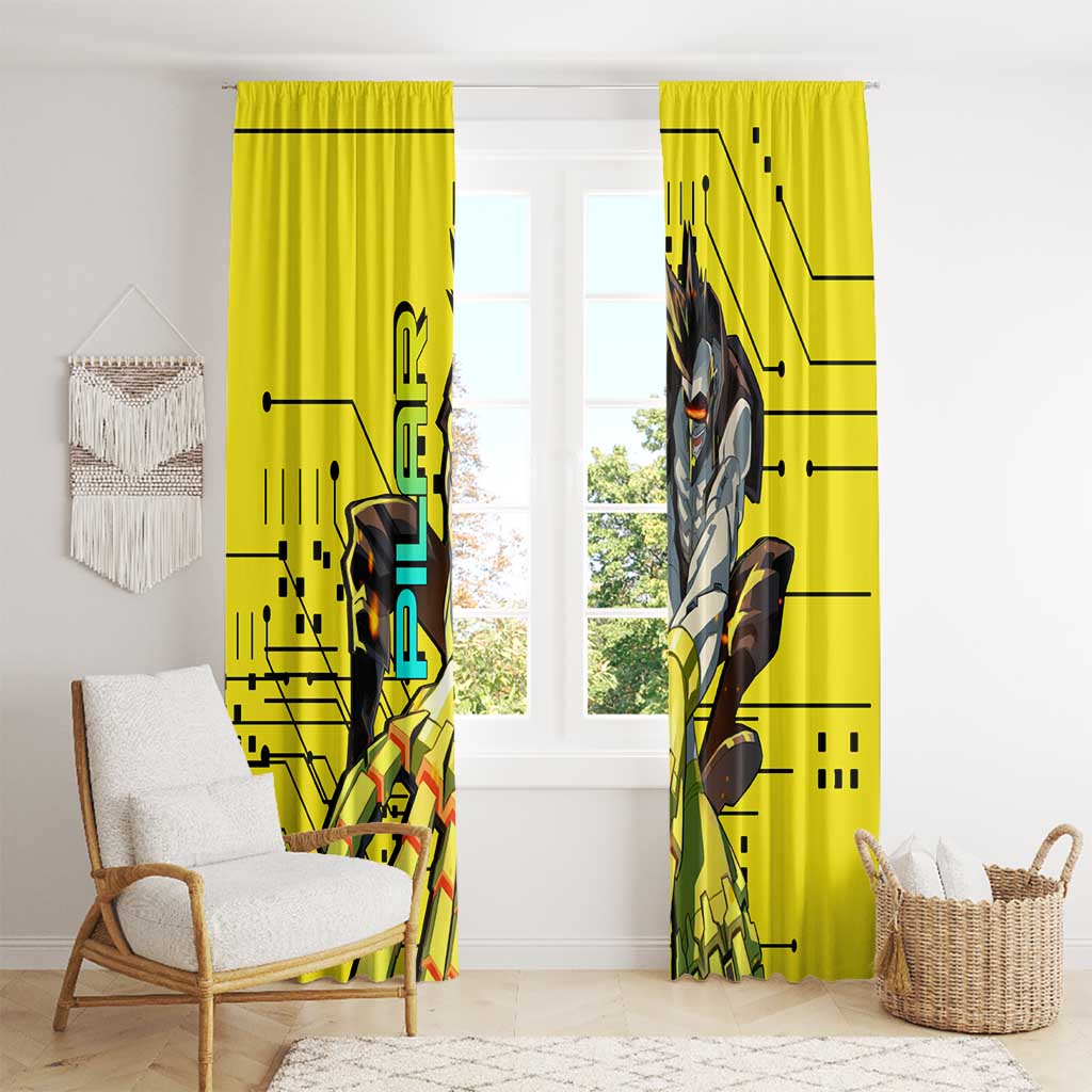 Pilar - Cyberpunk Edgerunners Window Curtain Anime Style