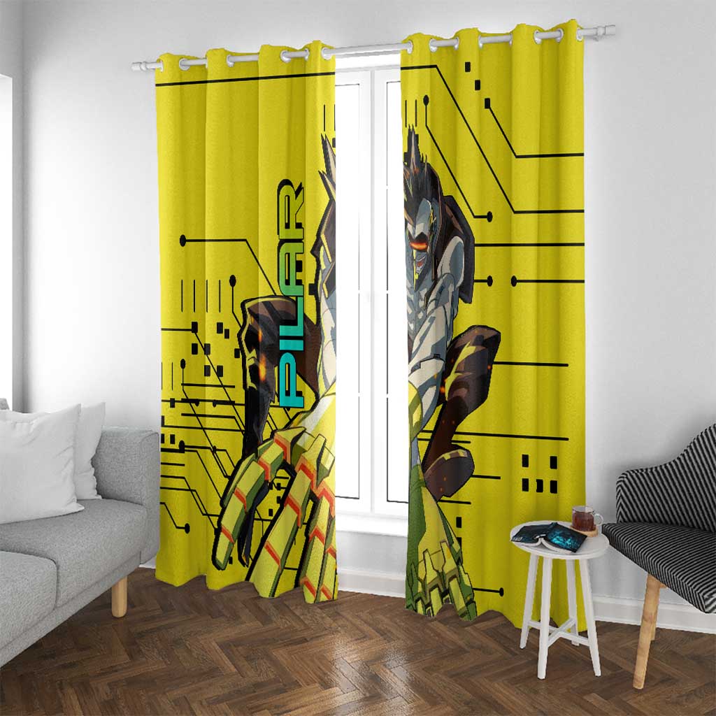 Pilar - Cyberpunk Edgerunners Window Curtain Anime Style