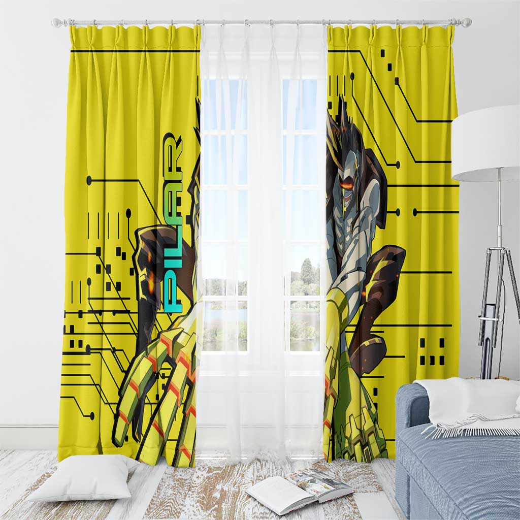 Pilar - Cyberpunk Edgerunners Window Curtain Anime Style