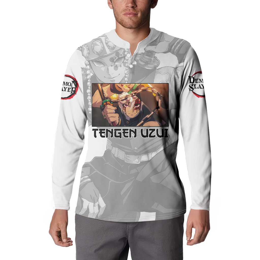Tengen Uzui - Demon Slayer Button Sweatshirt Anime Style