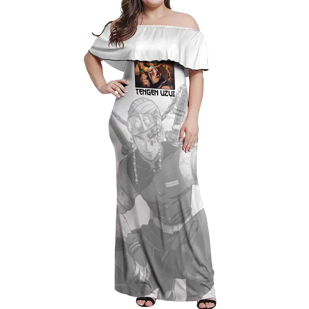 Tengen Uzui - Demon Slayer Off Shoulder Maxi Dress Anime Style