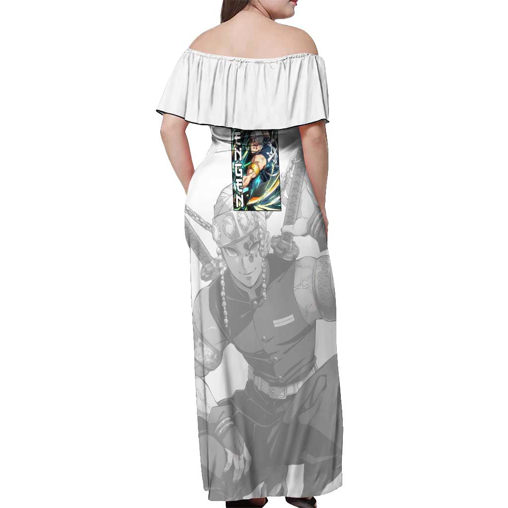 Tengen Uzui - Demon Slayer Off Shoulder Maxi Dress Anime Style