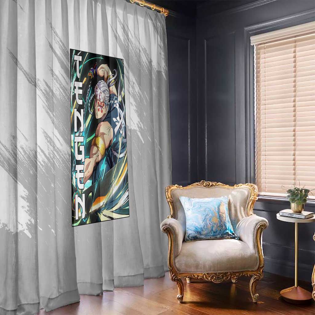 Tengen Uzui - Demon Slayer Window Curtain Anime Style