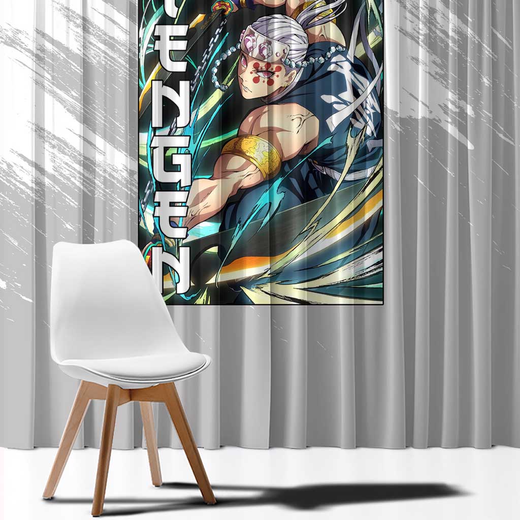 Tengen Uzui - Demon Slayer Window Curtain Anime Style