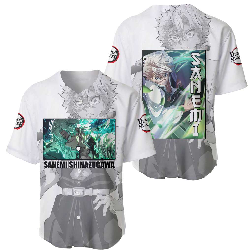 Sanemi Shinazugawa - Demon Slayer Baseball Jersey Anime Style