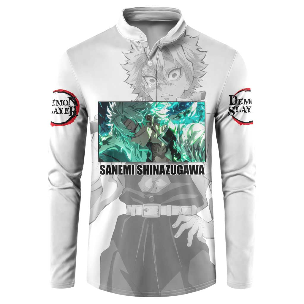 Sanemi Shinazugawa - Demon Slayer Button Sweatshirt Anime Style