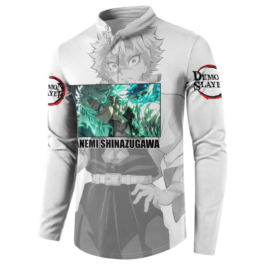 Sanemi Shinazugawa - Demon Slayer Button Sweatshirt Anime Style