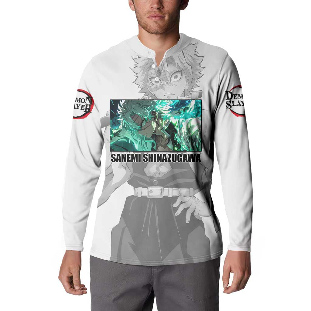 Sanemi Shinazugawa - Demon Slayer Button Sweatshirt Anime Style