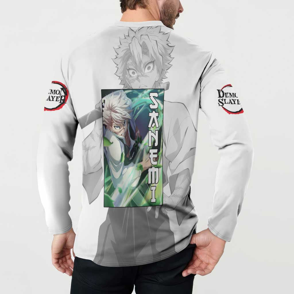 Sanemi Shinazugawa - Demon Slayer Button Sweatshirt Anime Style
