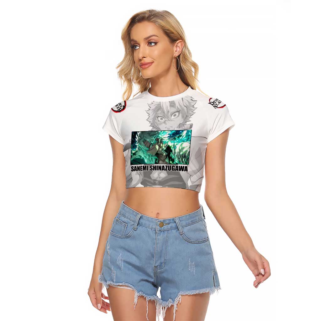 Sanemi Shinazugawa - Demon Slayer Raglan Cropped T Shirt Anime Style
