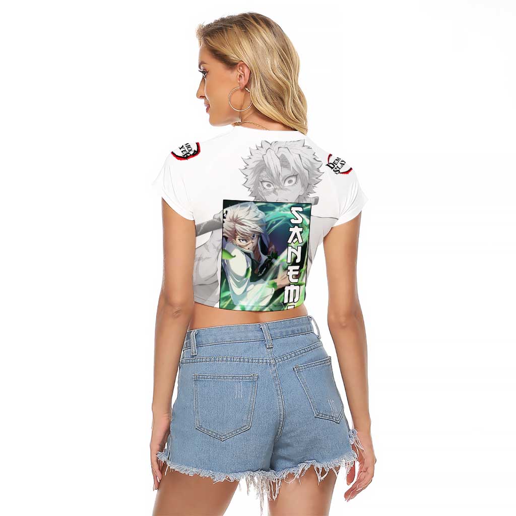 Sanemi Shinazugawa - Demon Slayer Raglan Cropped T Shirt Anime Style