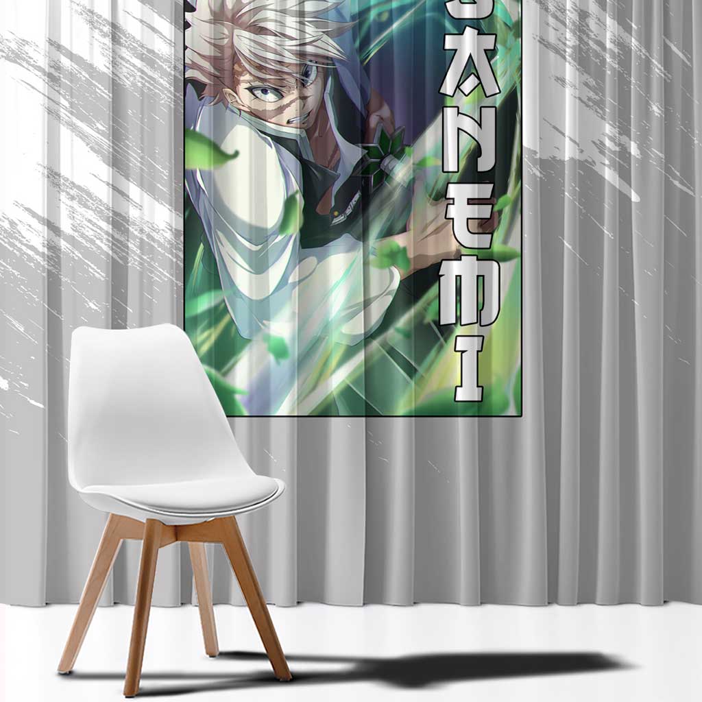 Sanemi Shinazugawa - Demon Slayer Window Curtain Anime Style