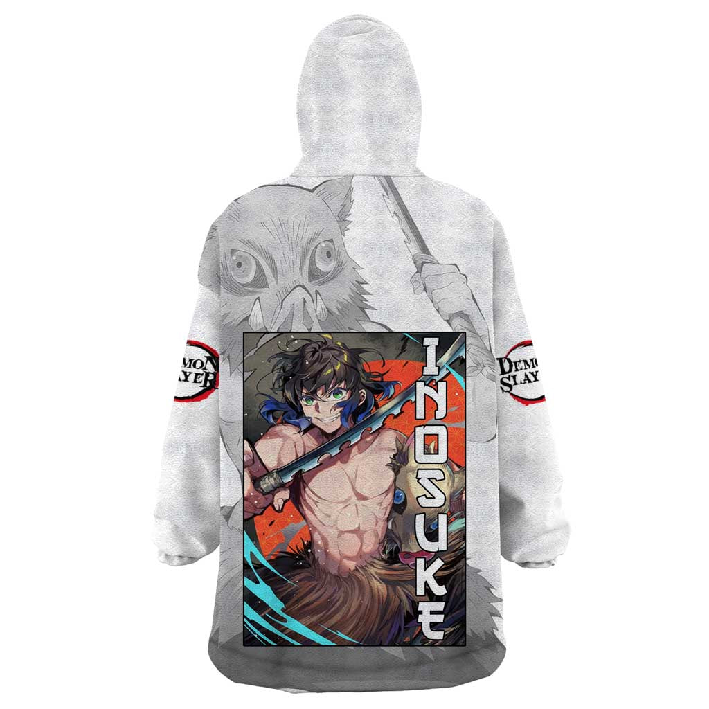Hahibira Inosuke - Demon Slayer Wearable Blanket Hoodie Anime Style