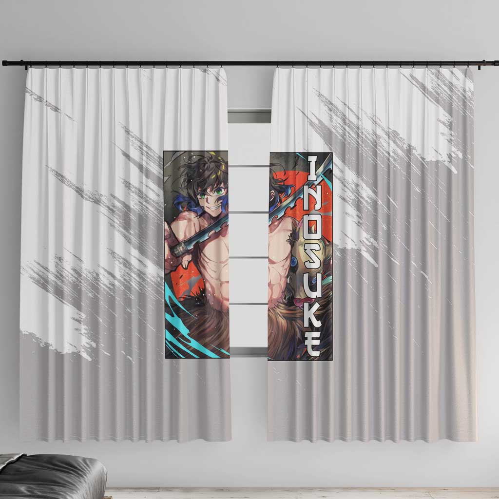 Hahibira Inosuke - Demon Slayer Window Curtain Anime Style