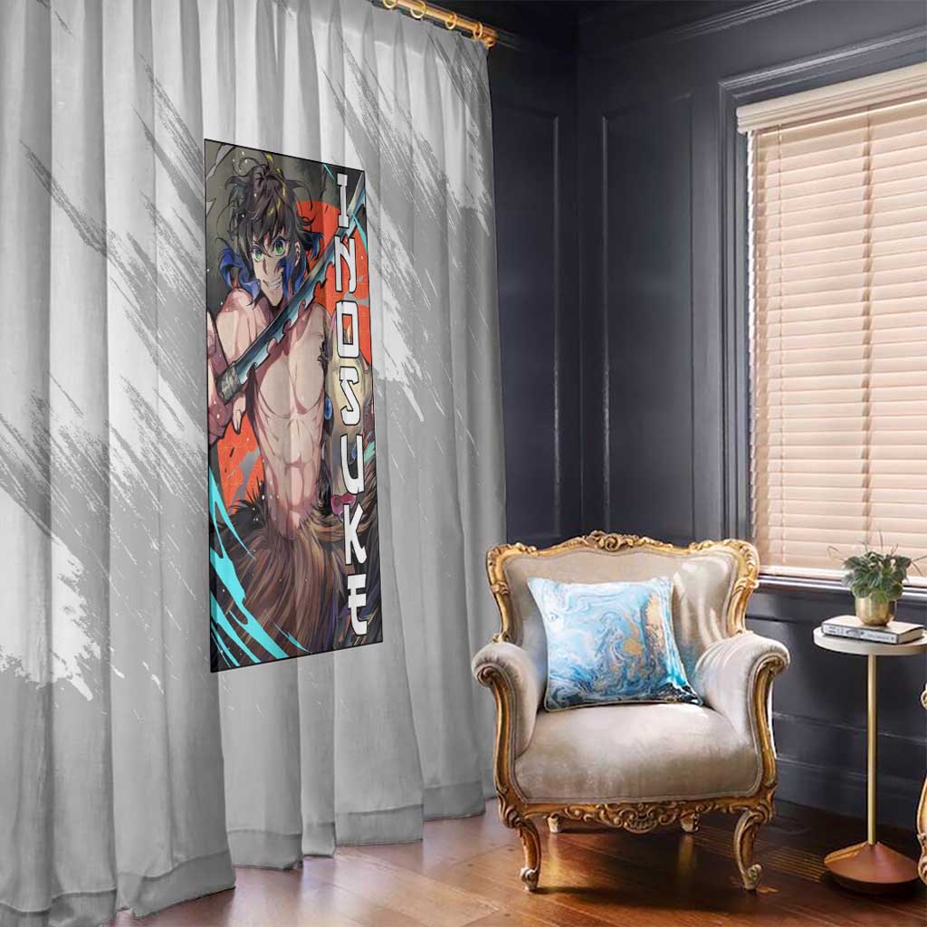 Hahibira Inosuke - Demon Slayer Window Curtain Anime Style
