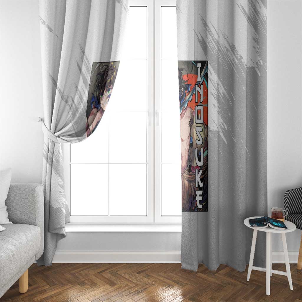 Hahibira Inosuke - Demon Slayer Window Curtain Anime Style