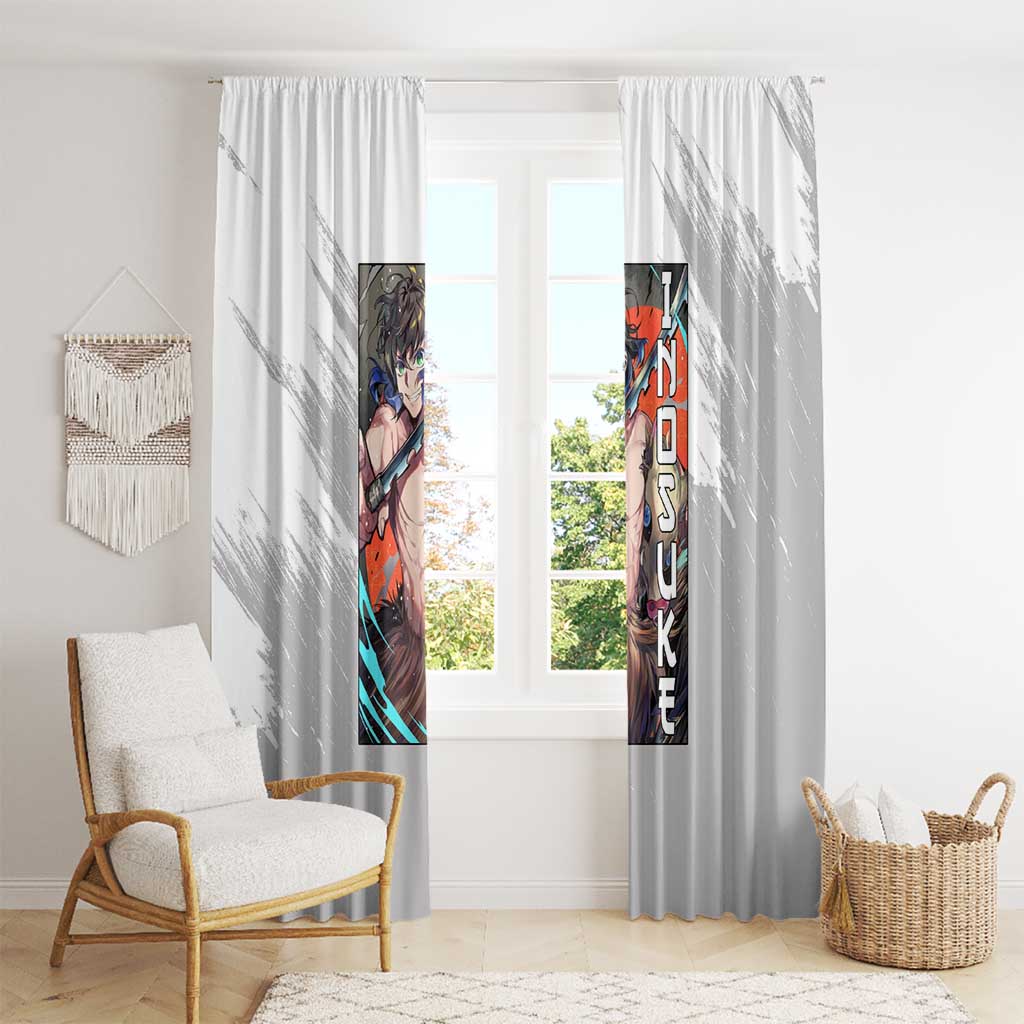 Hahibira Inosuke - Demon Slayer Window Curtain Anime Style