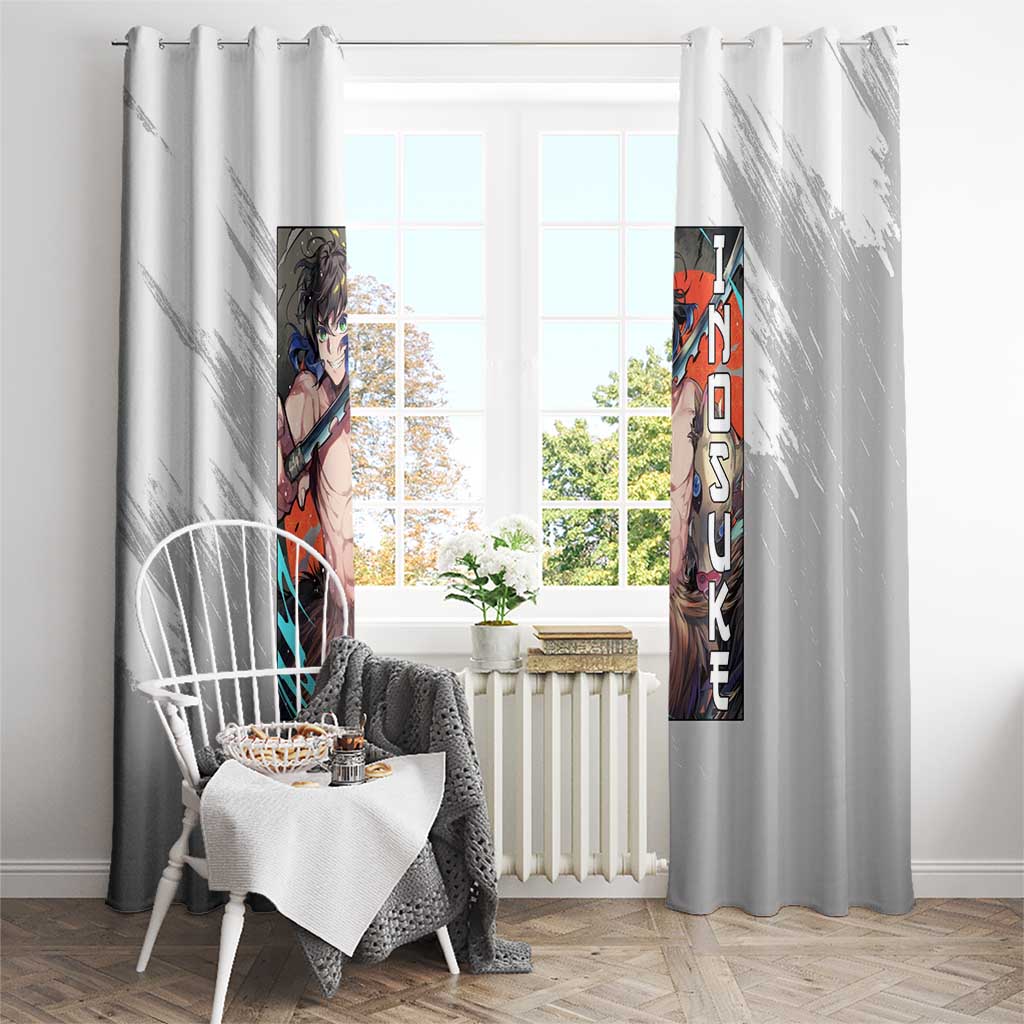 Hahibira Inosuke - Demon Slayer Window Curtain Anime Style