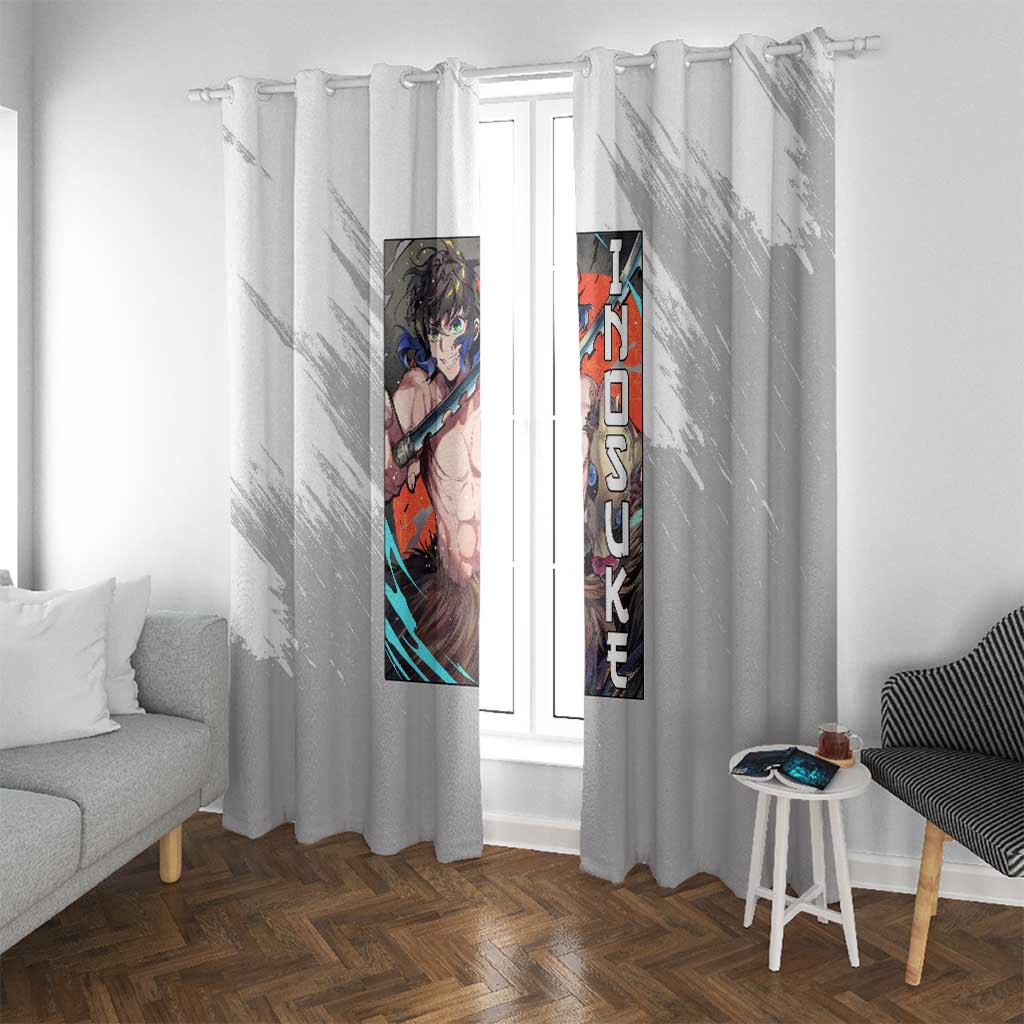 Hahibira Inosuke - Demon Slayer Window Curtain Anime Style