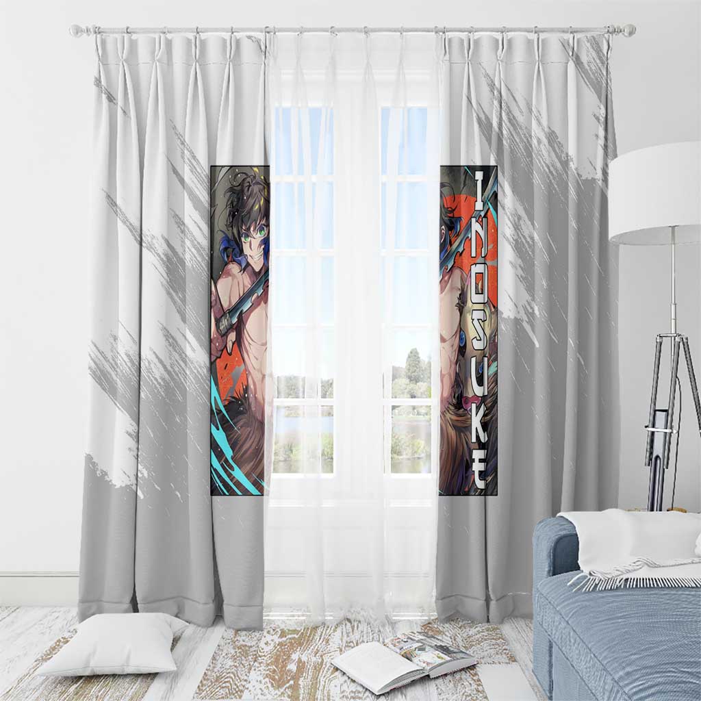 Hahibira Inosuke - Demon Slayer Window Curtain Anime Style