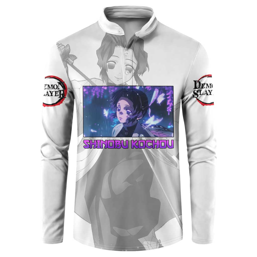 Shinobu Kochou - Demon Slayer Button Sweatshirt Anime Style