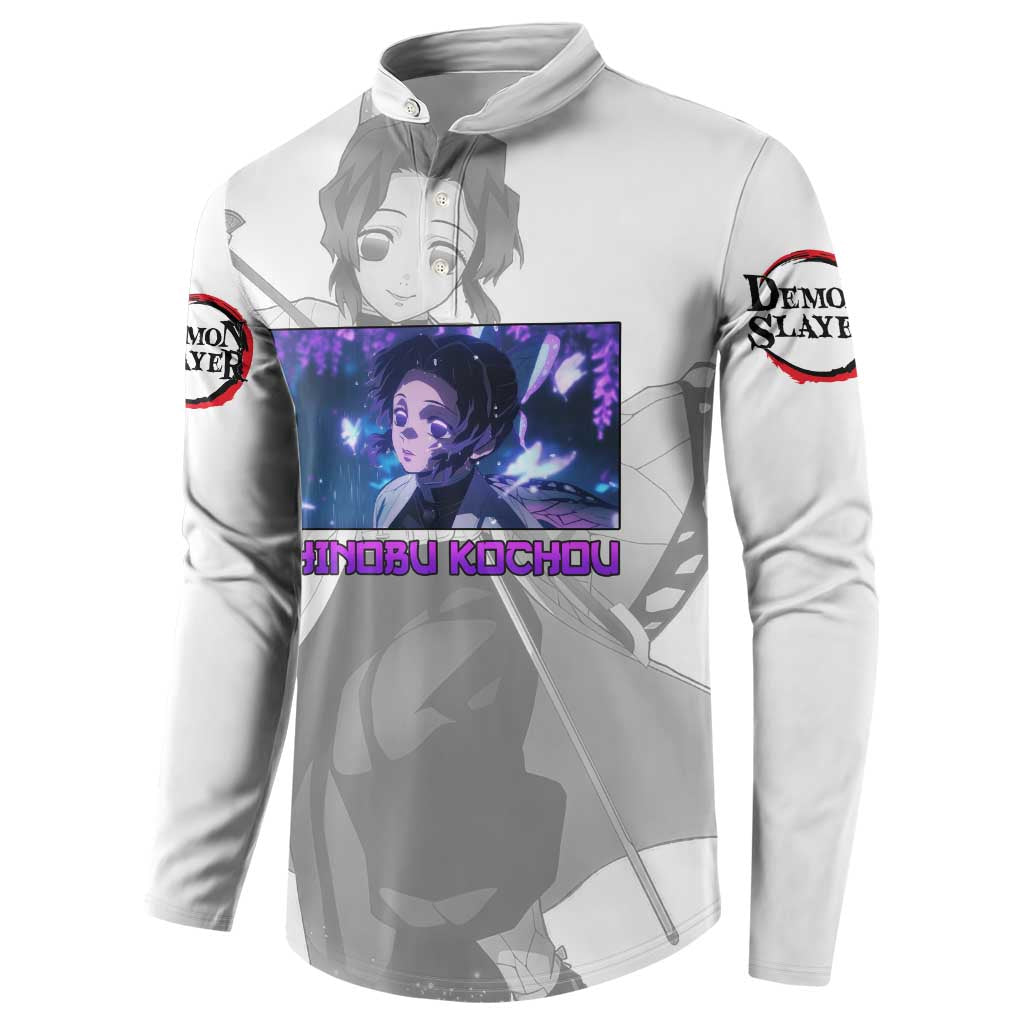 Shinobu Kochou - Demon Slayer Button Sweatshirt Anime Style