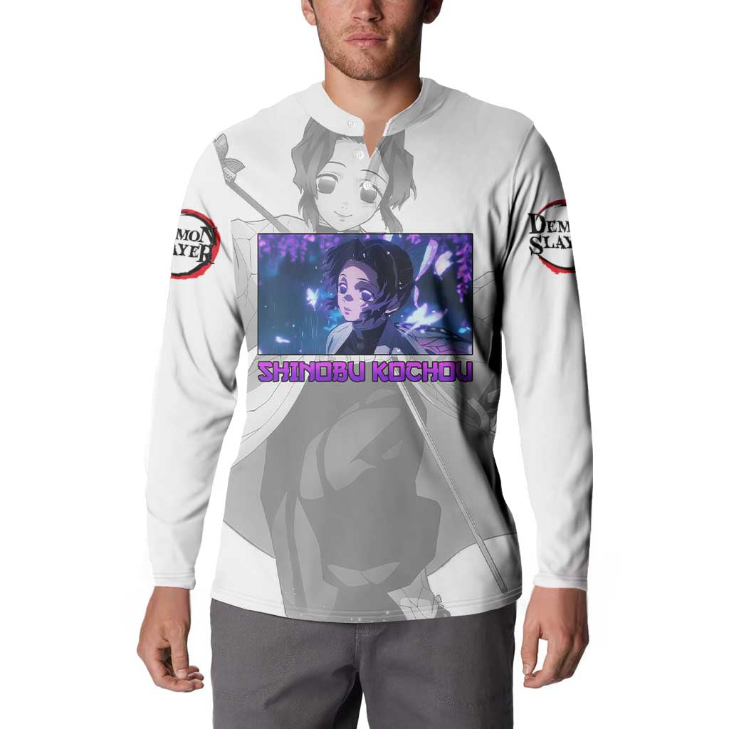 Shinobu Kochou - Demon Slayer Button Sweatshirt Anime Style