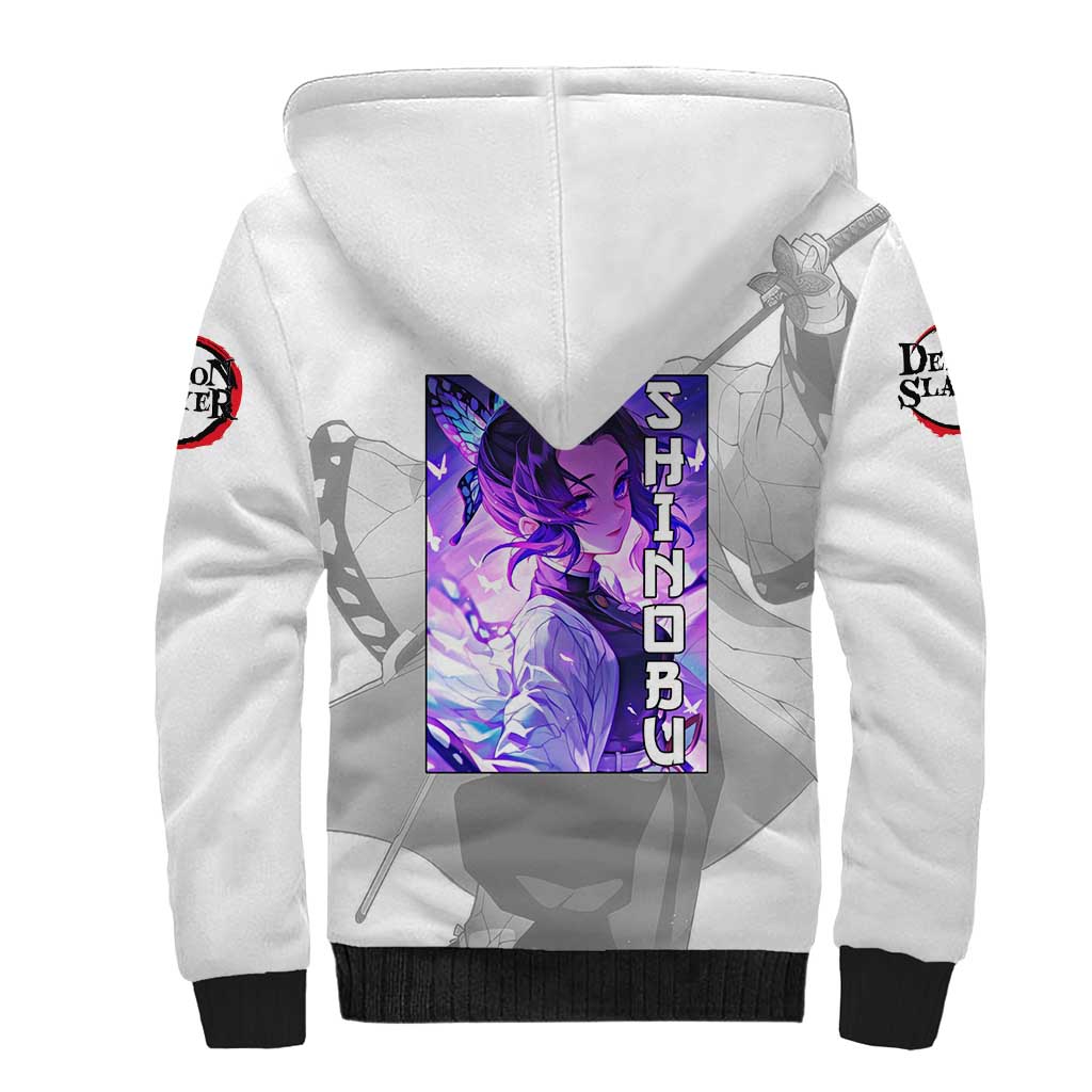 Shinobu Kochou - Demon Slayer Sherpa Hoodie Anime Style