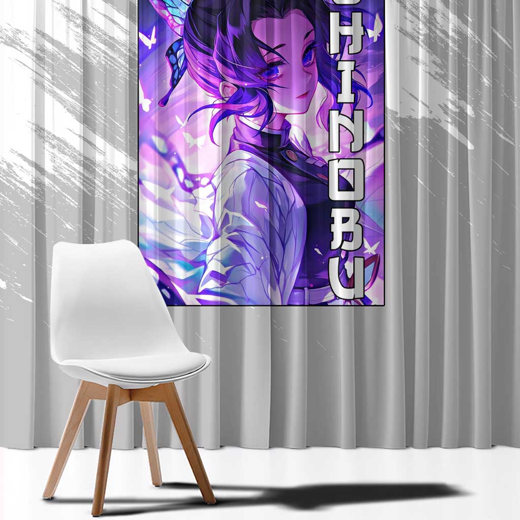 Shinobu Kochou - Demon Slayer Window Curtain Anime Style