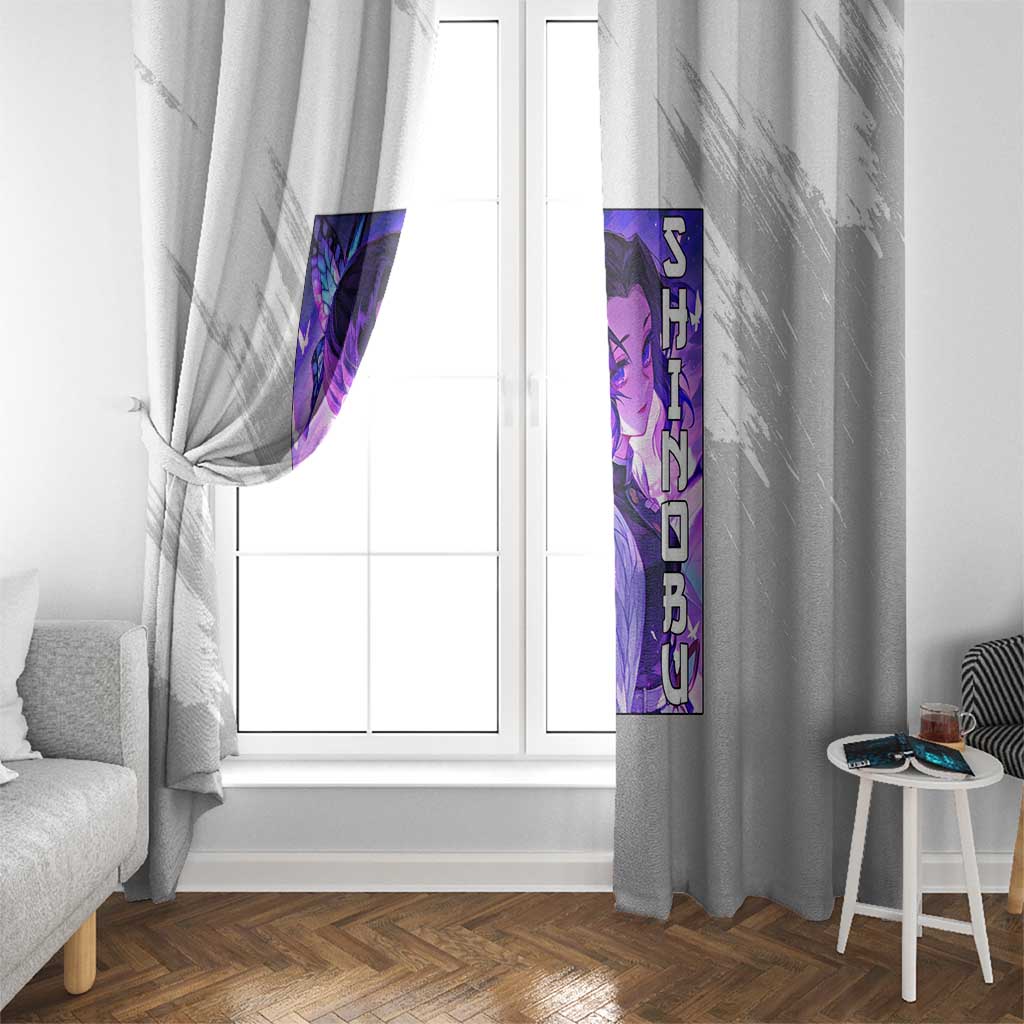 Shinobu Kochou - Demon Slayer Window Curtain Anime Style
