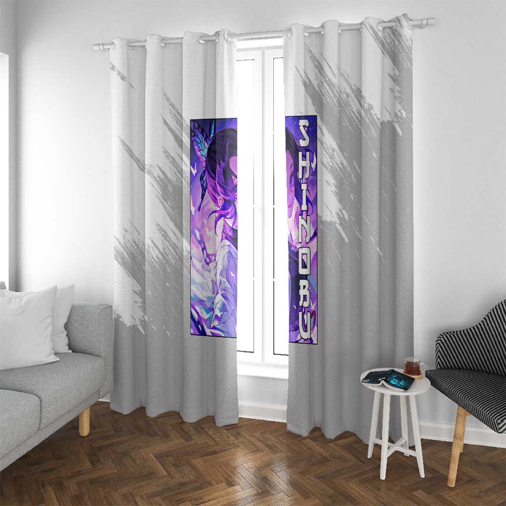 Shinobu Kochou - Demon Slayer Window Curtain Anime Style