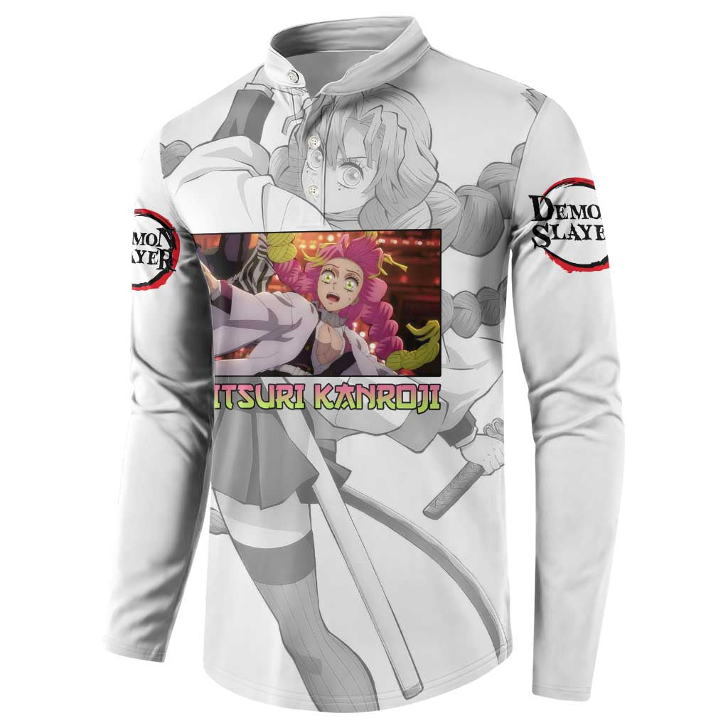Mitsuri Kanroji - Demon Slayer Button Sweatshirt Anime Style