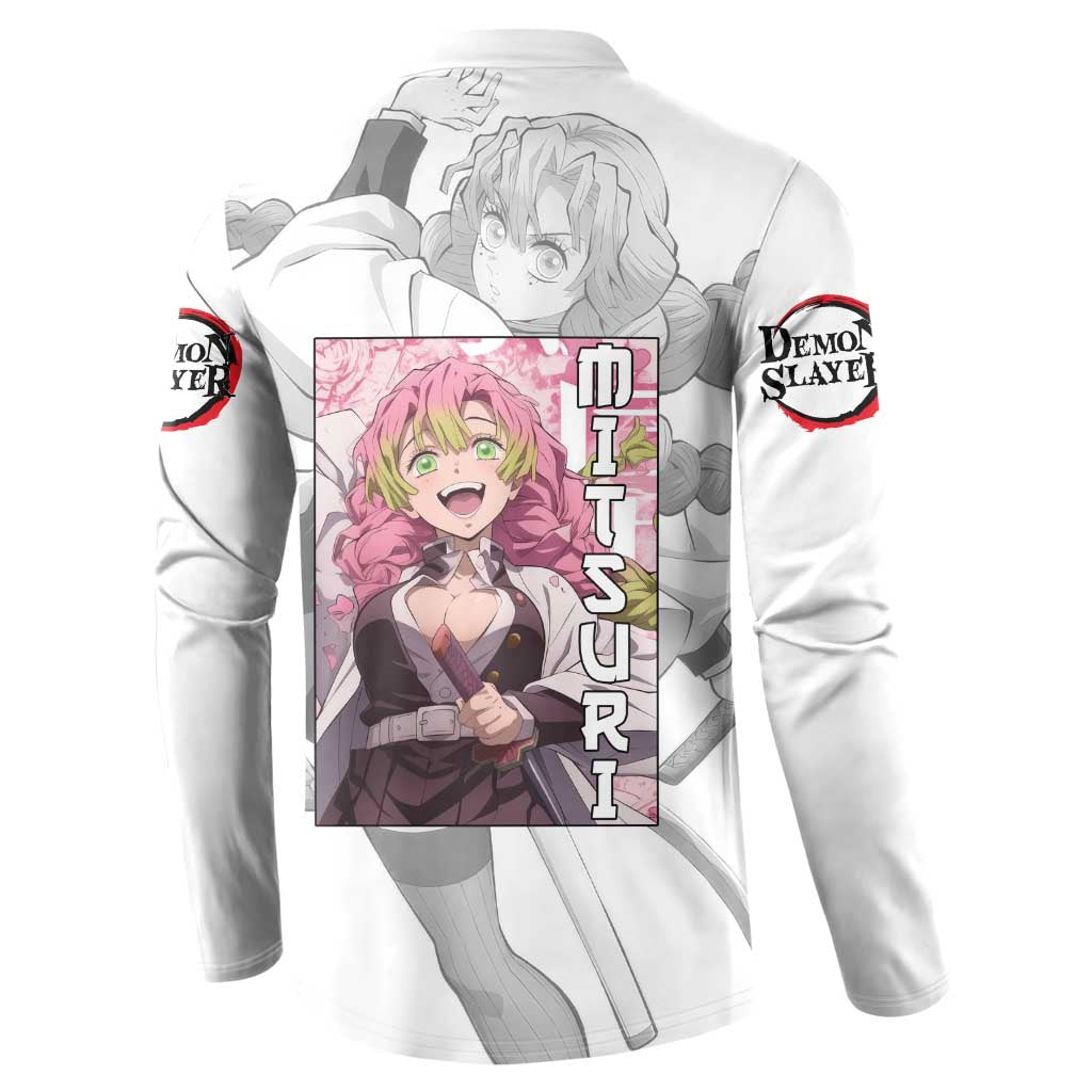 Mitsuri Kanroji - Demon Slayer Button Sweatshirt Anime Style